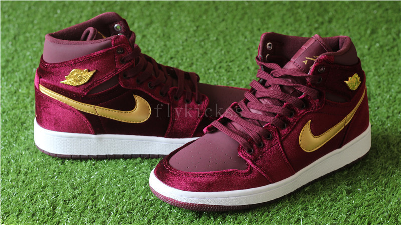 Authentic Air Jordan 1 Velvet Night Maroon